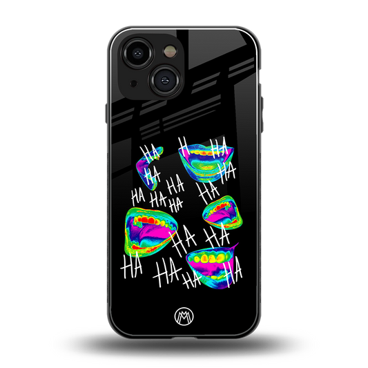 hahahahahaha back phone cover | glass case for iphone 13 mini