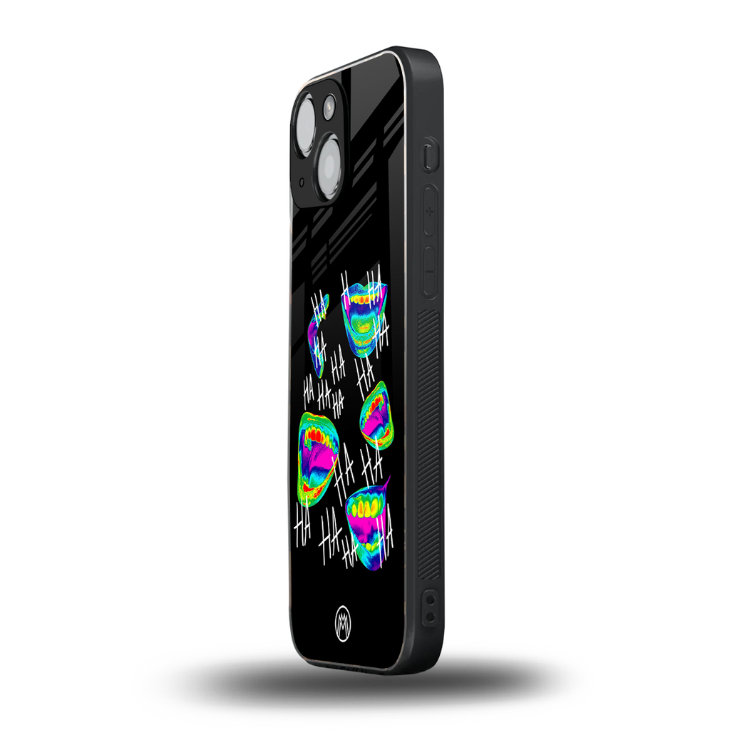 hahahahahaha back phone cover | glass case for iphone 13 mini