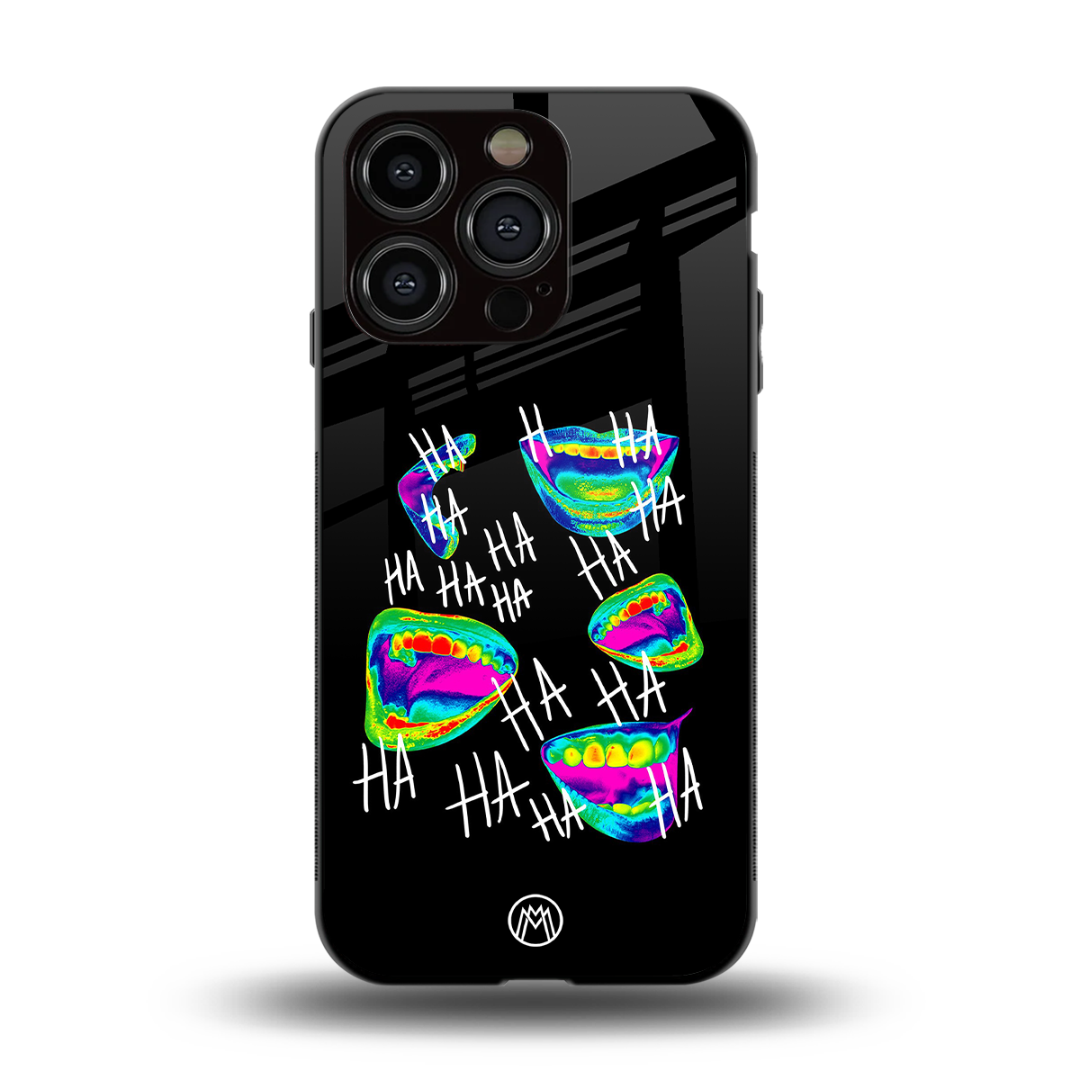 hahahahahaha back phone cover | glass case for iphone 15 pro