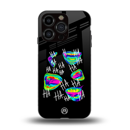 hahahahahaha back phone cover | glass case for iphone 15 pro