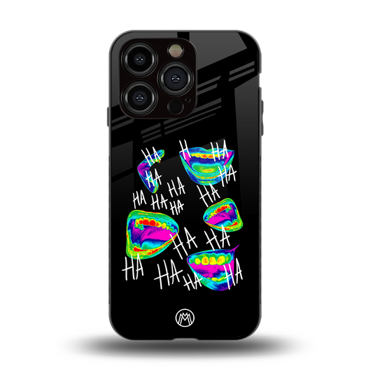 hahahahahaha back phone cover | glass case for iphone 15 pro