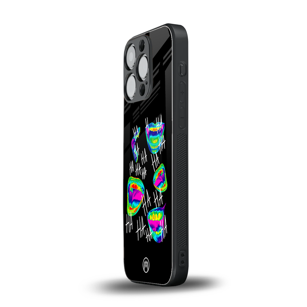 hahahahahaha back phone cover | glass case for iphone 15 pro