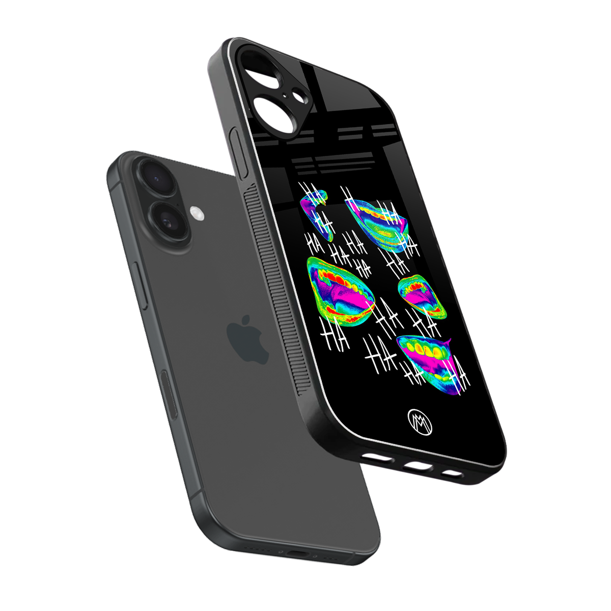 hahahahahaha back phone cover | glass case for iphone 16 plus