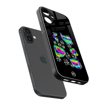 hahahahahaha back phone cover | glass case for iphone 16 plus