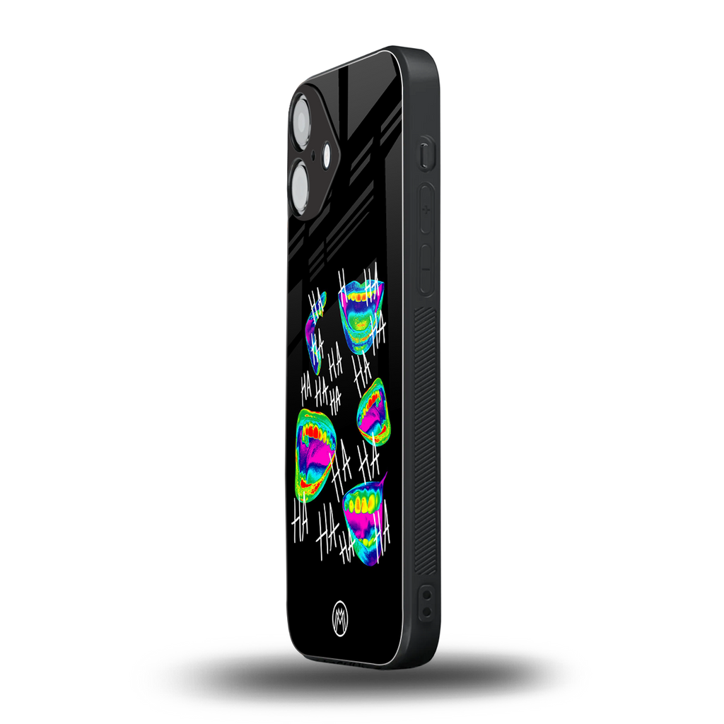 hahahahahaha back phone cover | glass case for iphone 16 plus