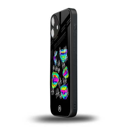 hahahahahaha back phone cover | glass case for iphone 16 plus