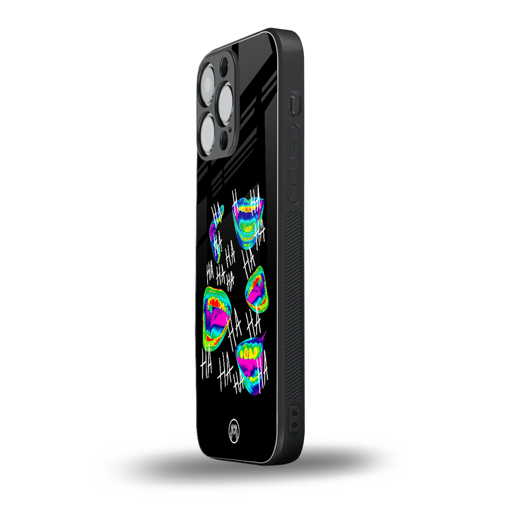 hahahahahaha back phone cover | glass case for iphone 16 pro max