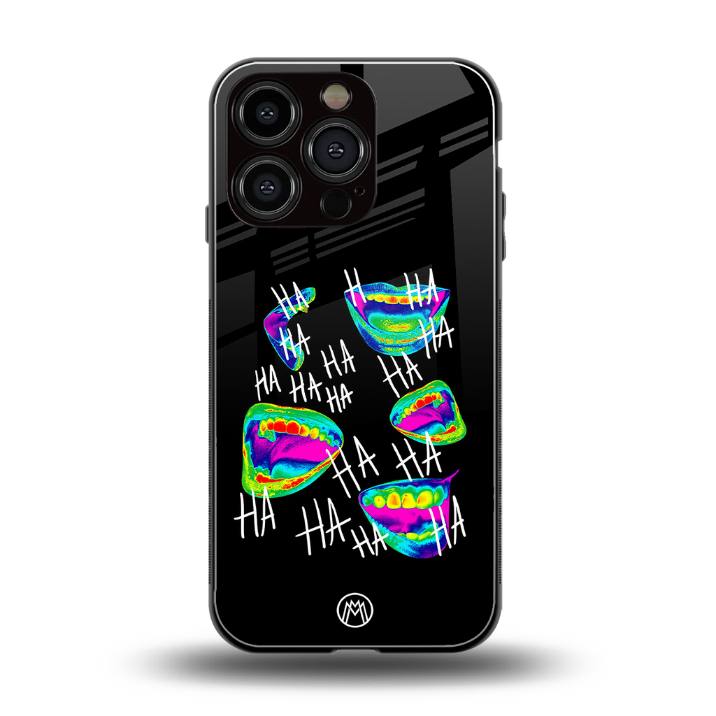 hahahahahaha back phone cover | glass case for iphone 16 pro