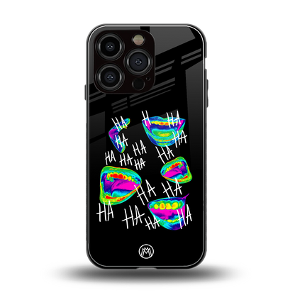 hahahahahaha back phone cover | glass case for iphone 16 pro