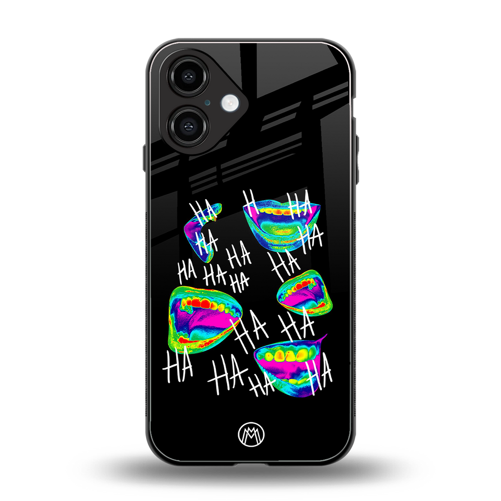 hahahahahaha back phone cover | glass case for iphone 16