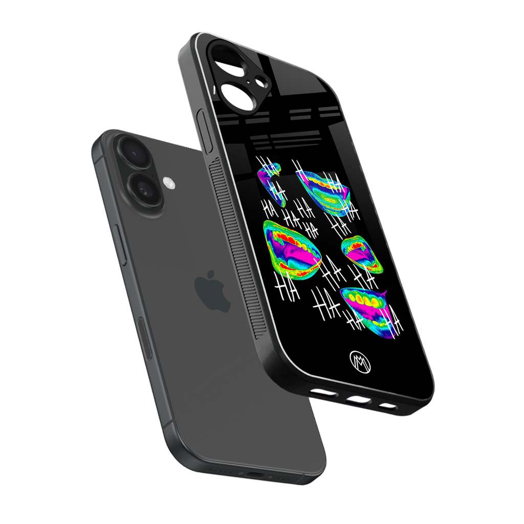 hahahahahaha back phone cover | glass case for iphone 16