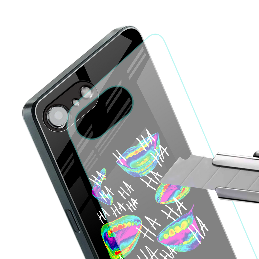 hahahahahaha back phone cover | glass case for iphone 16e