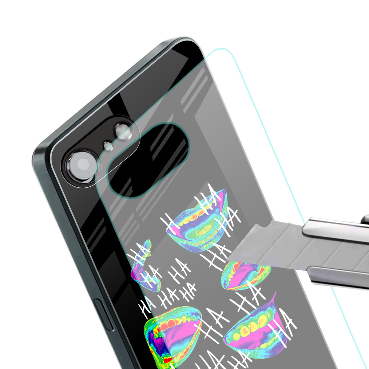 hahahahahaha back phone cover | glass case for iphone 16e