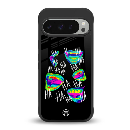 hahahahahaha back phone cover | glass case for google pixel 9 pro