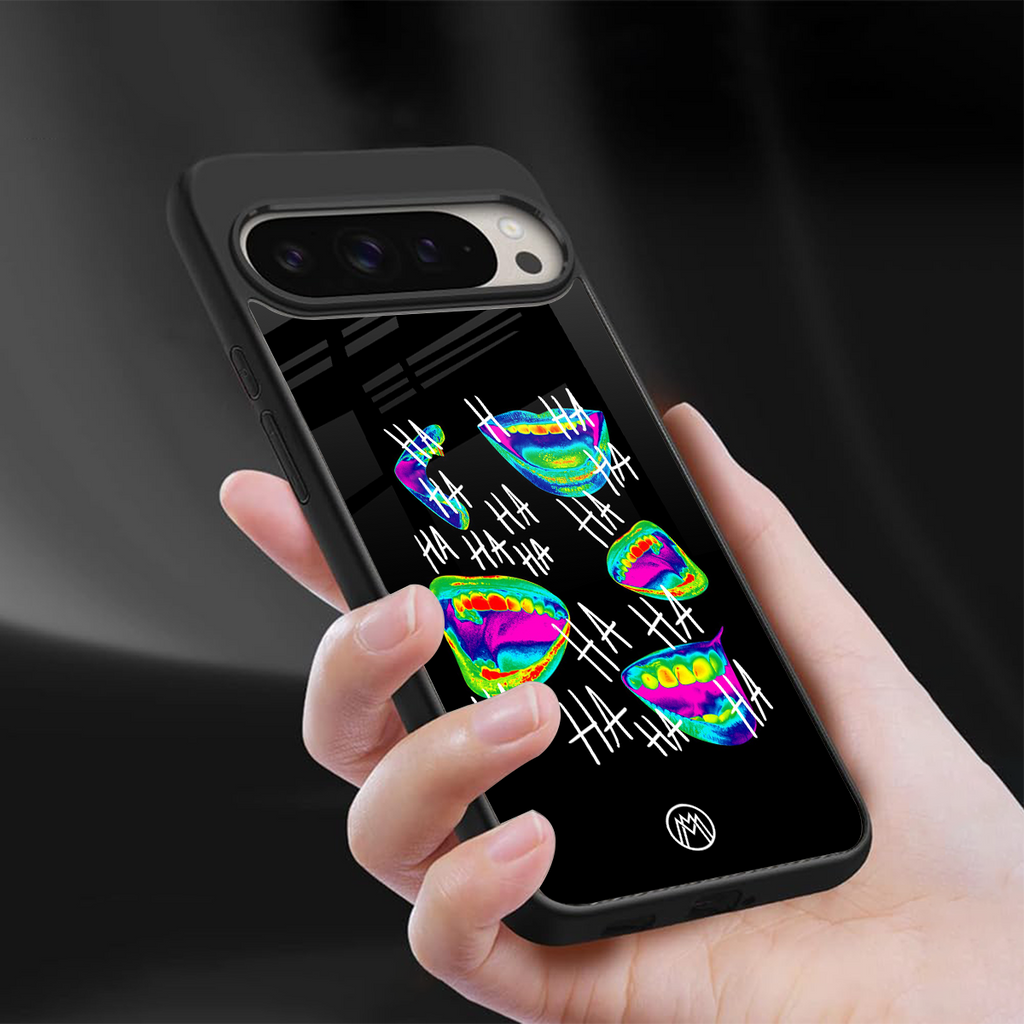 hahahahahaha back phone cover | glass case for google pixel 9 pro