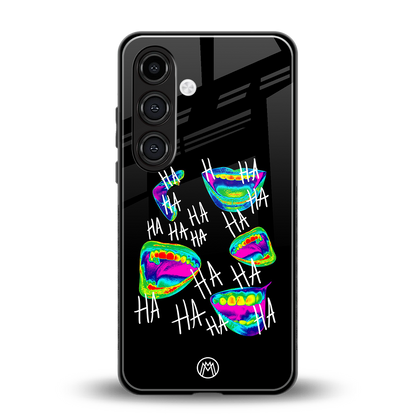 hahahahahaha back phone cover | glass case for samsung galaxy s24 plus