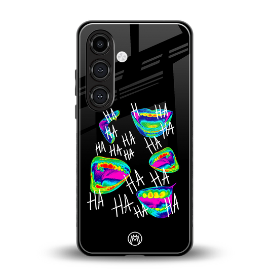 hahahahahaha back phone cover | glass case for samsung galaxy s24 fe