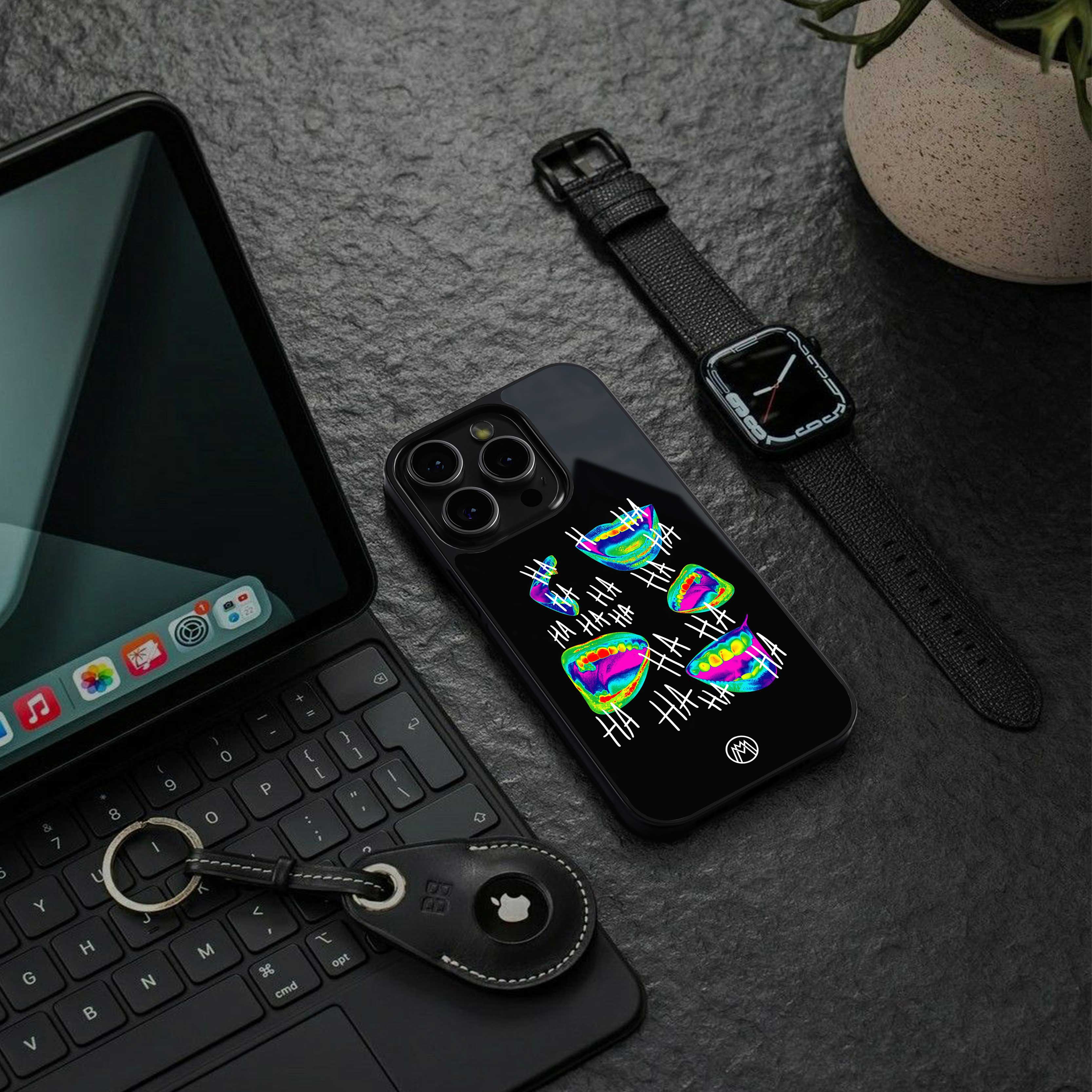 hahahahahaha back phone cover | glass case for iphone 14 pro max