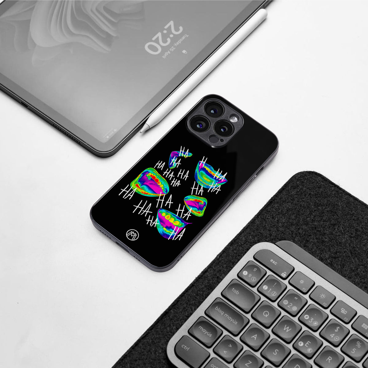 hahahahahaha back phone cover | glass case for iphone 15 pro