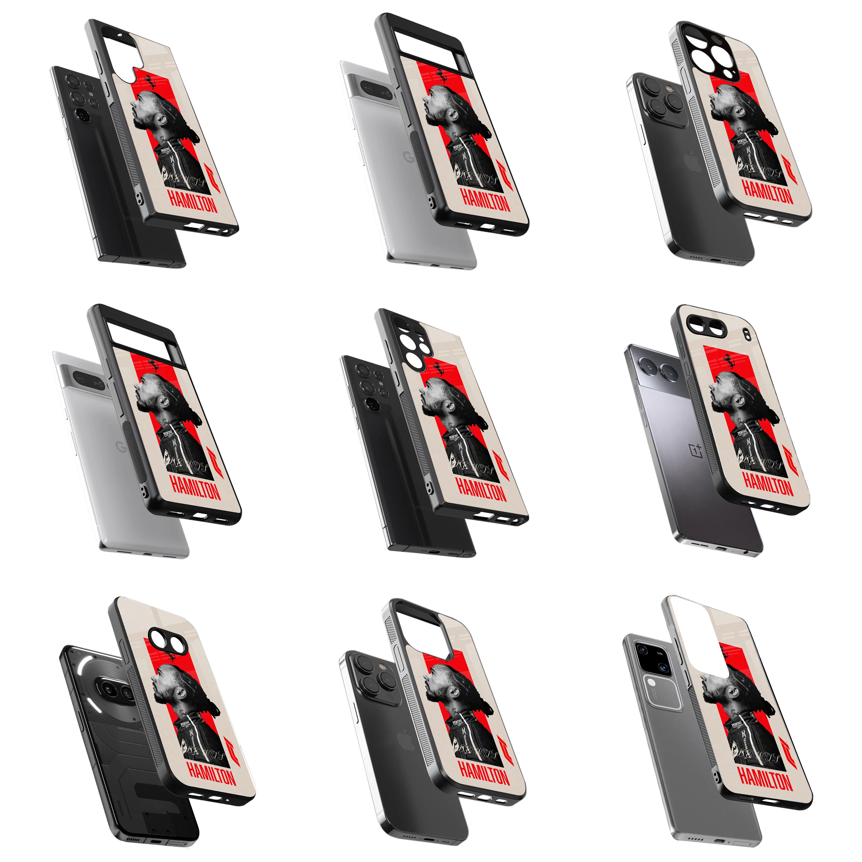 Durable Glass Back Mobile Case for iPhone, Samsung, OnePlus, Google Pixel, Redmi, Vivo, Oppo