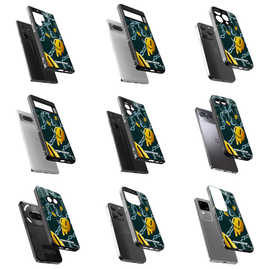Durable Glass Back Mobile Case for iPhone, Samsung, OnePlus, Google Pixel, Redmi, Vivo, Oppo