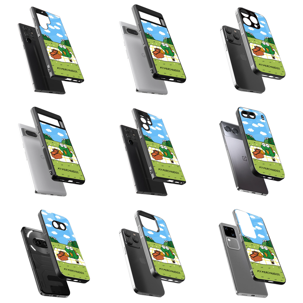 Durable Glass Back Mobile Case for iPhone, Samsung, OnePlus, Google Pixel, Redmi, Vivo, Oppo