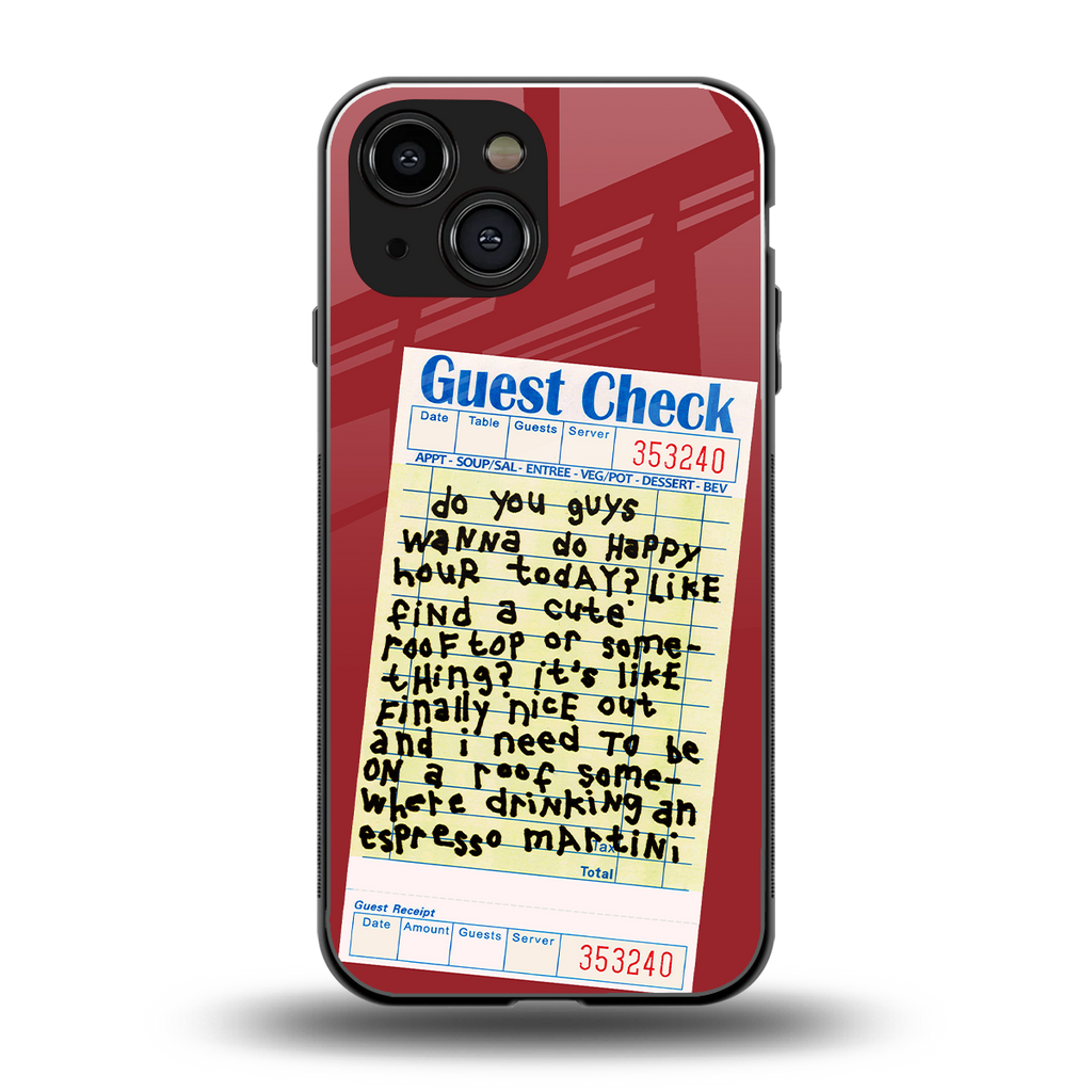 happy hour back phone cover | glass case for iphone 13 mini