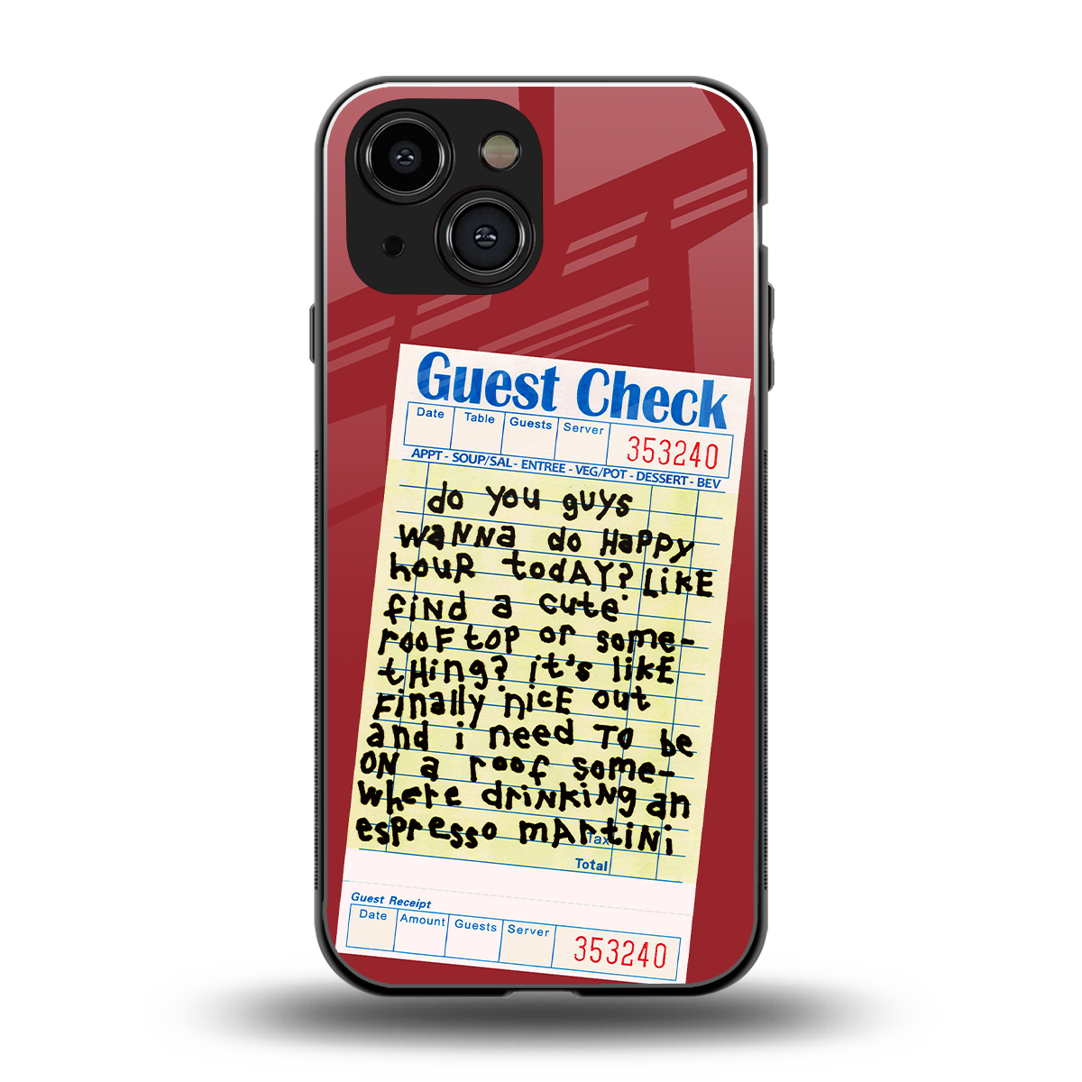 happy hour back phone cover | glass case for iphone 13 mini