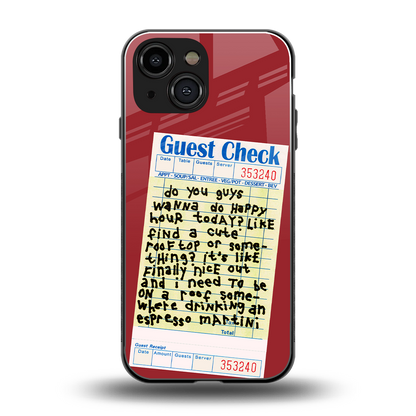 happy hour back phone cover | glass case for iphone 13 mini