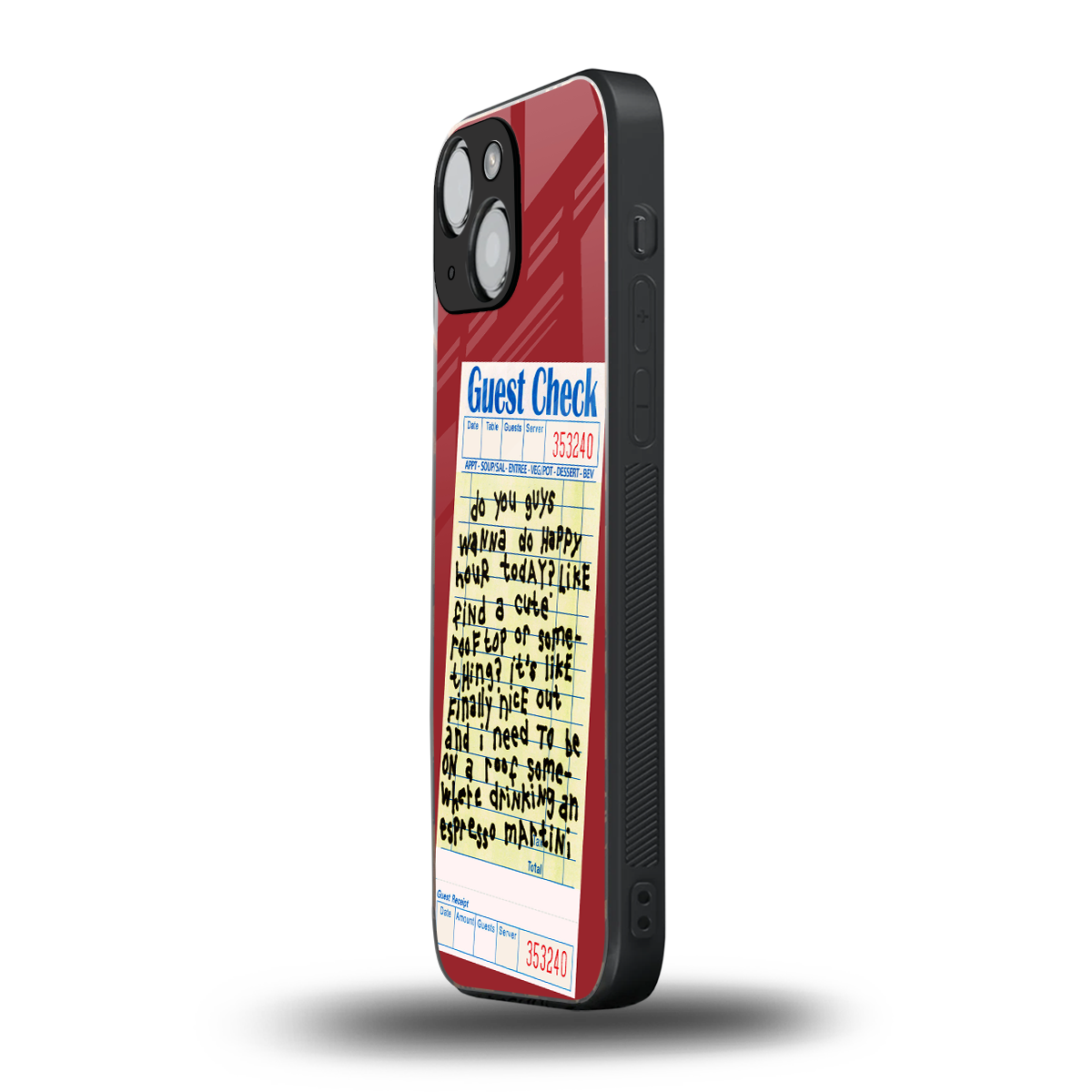 happy hour back phone cover | glass case for iphone 13 mini