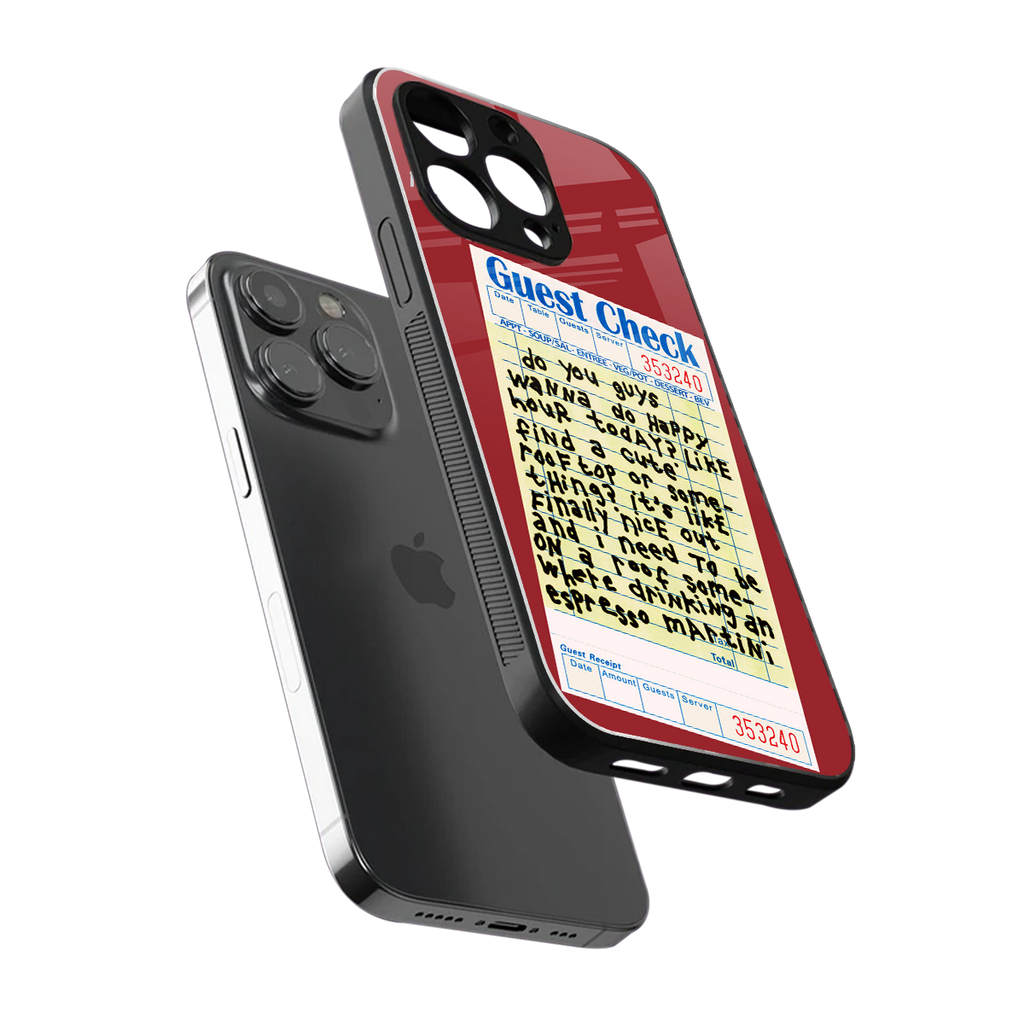 happy hour back phone cover | glass case for iphone 13 pro