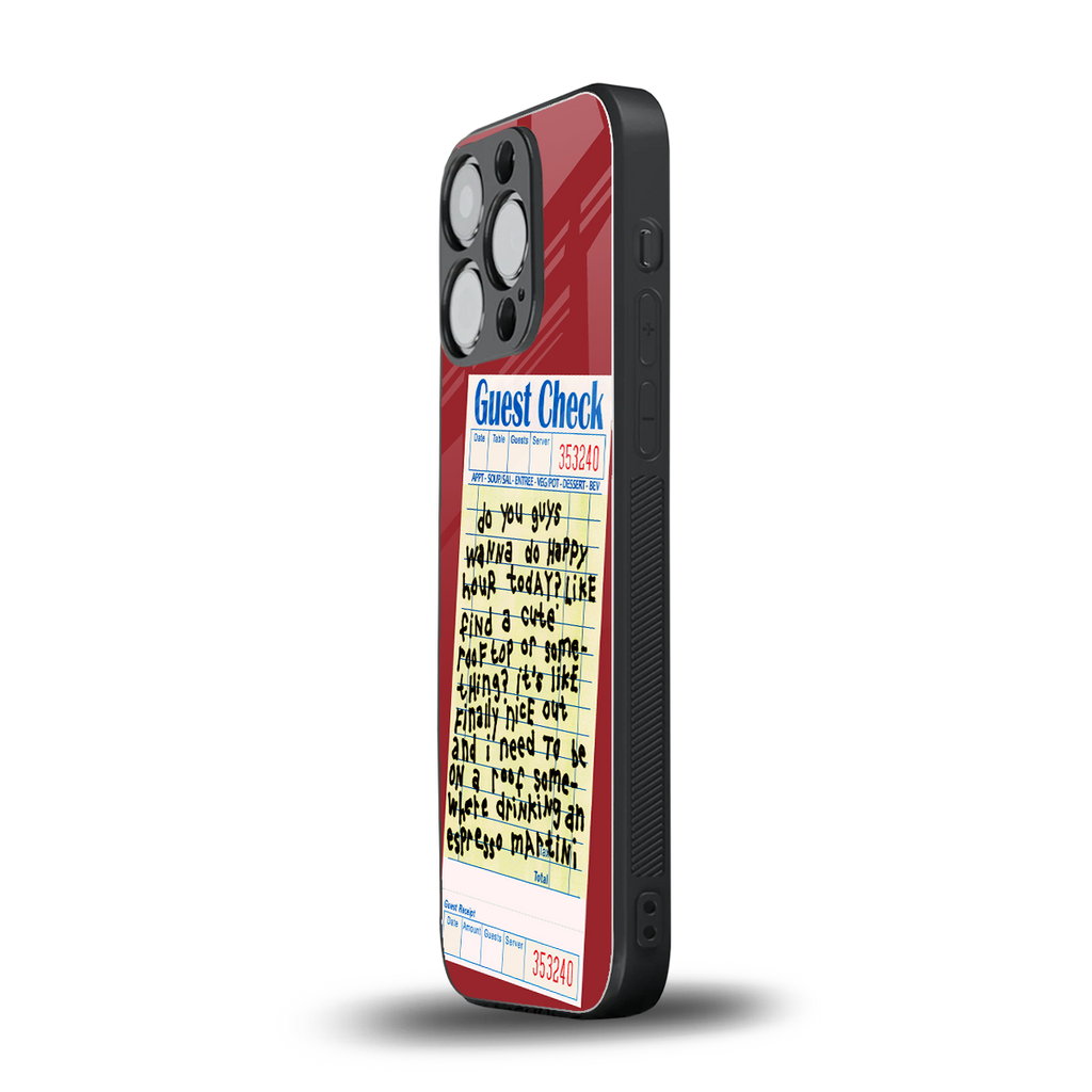 happy hour back phone cover | glass case for iphone 13 pro