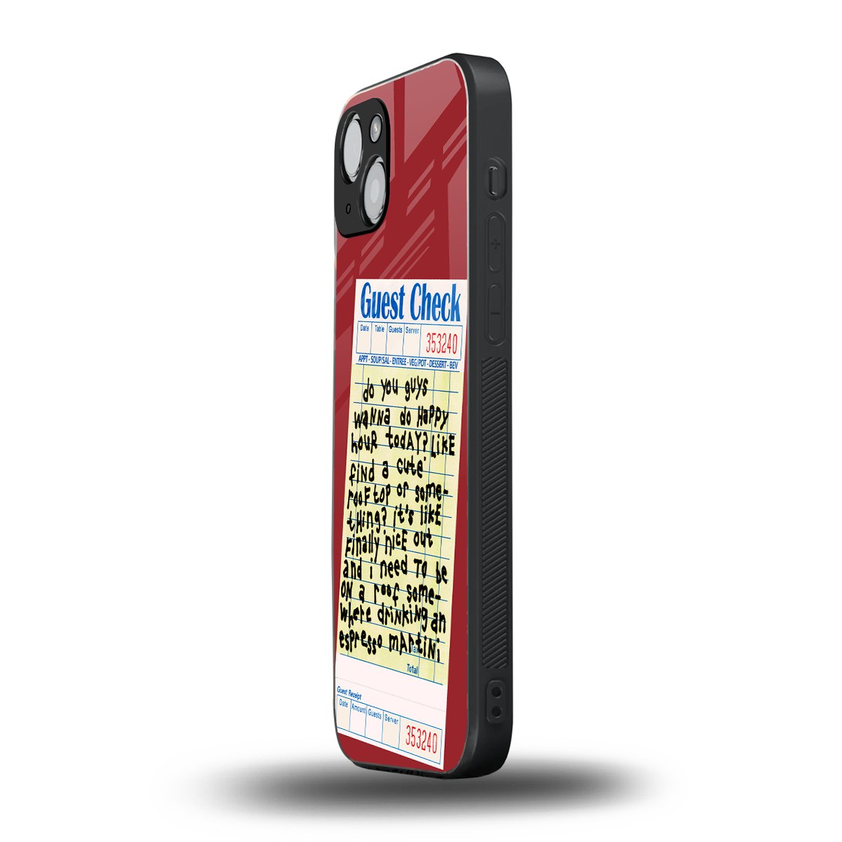 happy hour back phone cover | glass case for iphone 14 plus