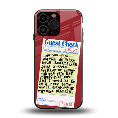 happy hour back phone cover | glass case for iphone 14 pro max
