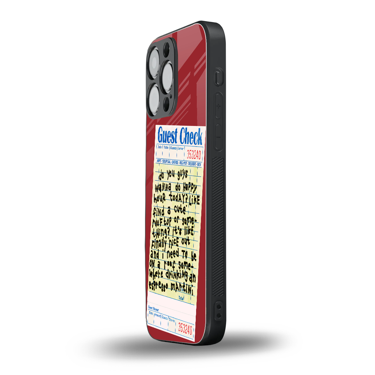 happy hour back phone cover | glass case for iphone 15 pro max