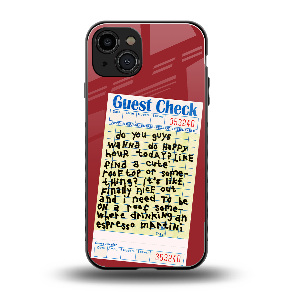 happy hour back phone cover | glass case for iphone 15