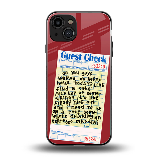 happy hour back phone cover | glass case for iphone 15