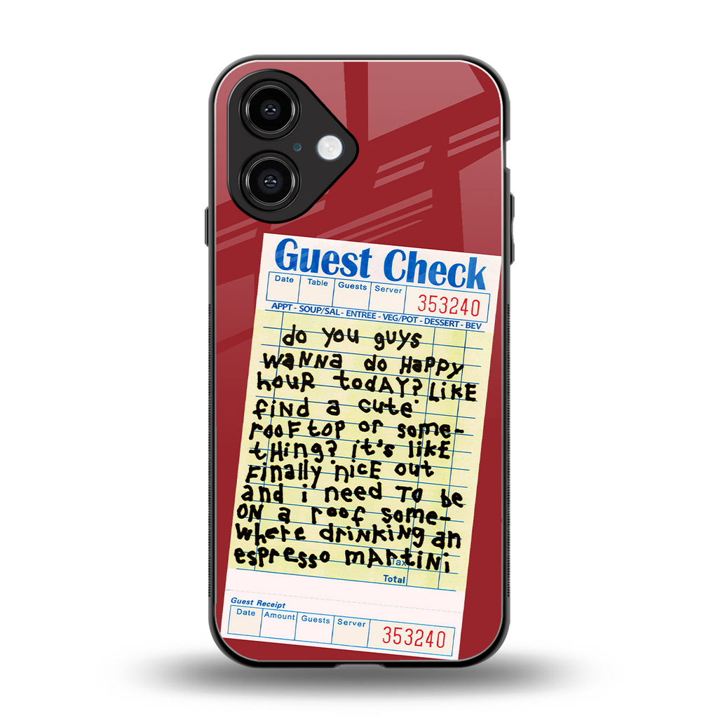 happy hour back phone cover | glass case for iphone 16