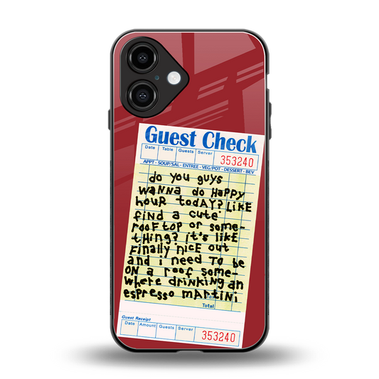 happy hour back phone cover | glass case for iphone 16