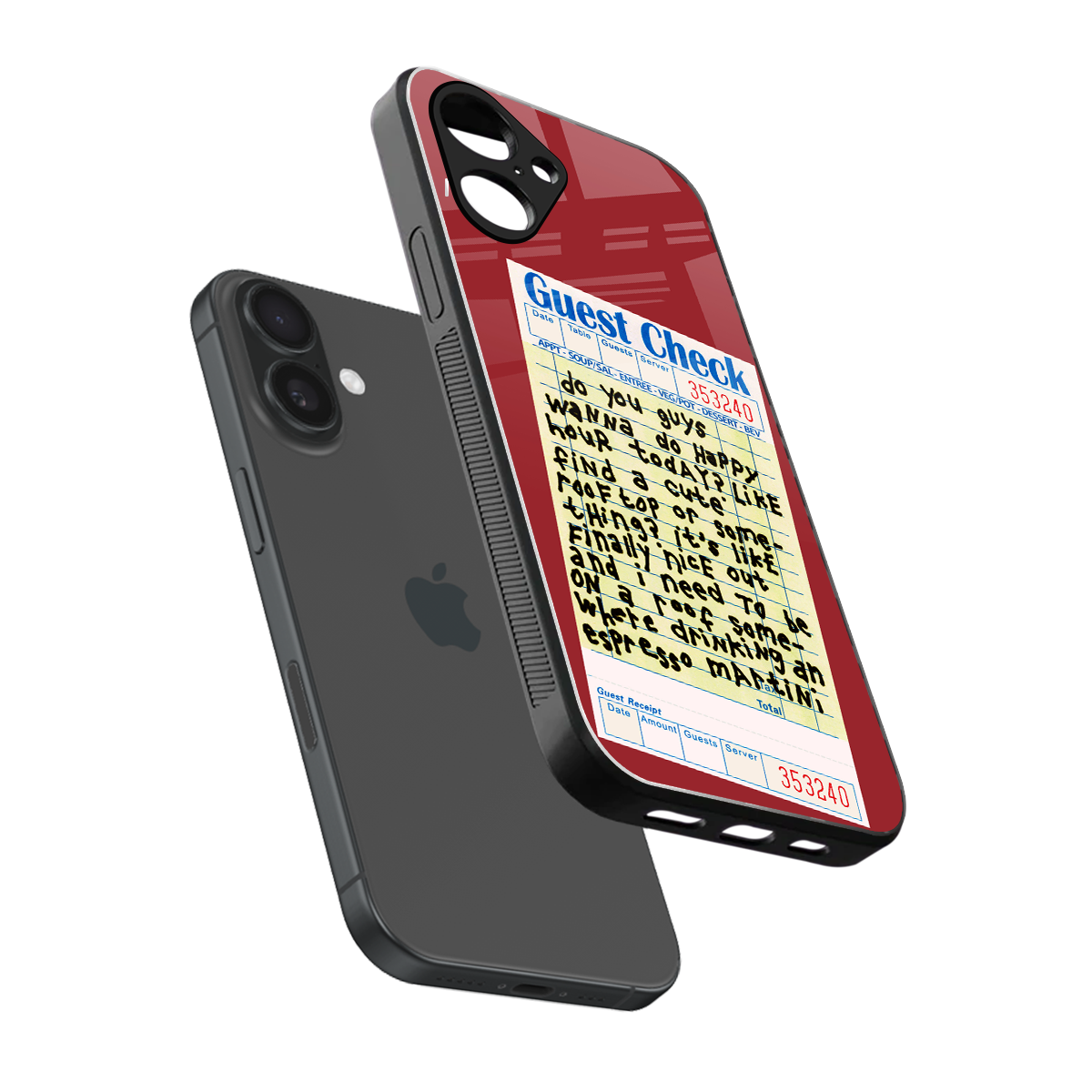 happy hour back phone cover | glass case for iphone 16