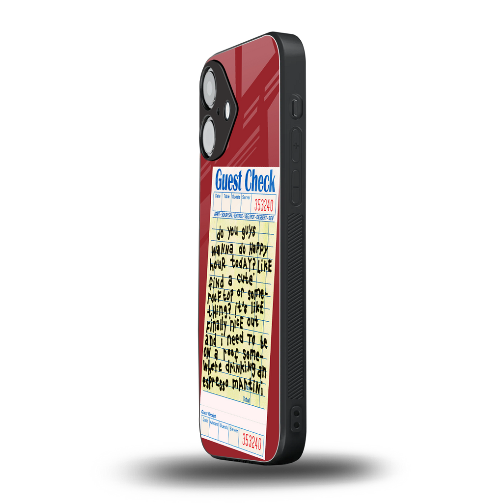 happy hour back phone cover | glass case for iphone 16