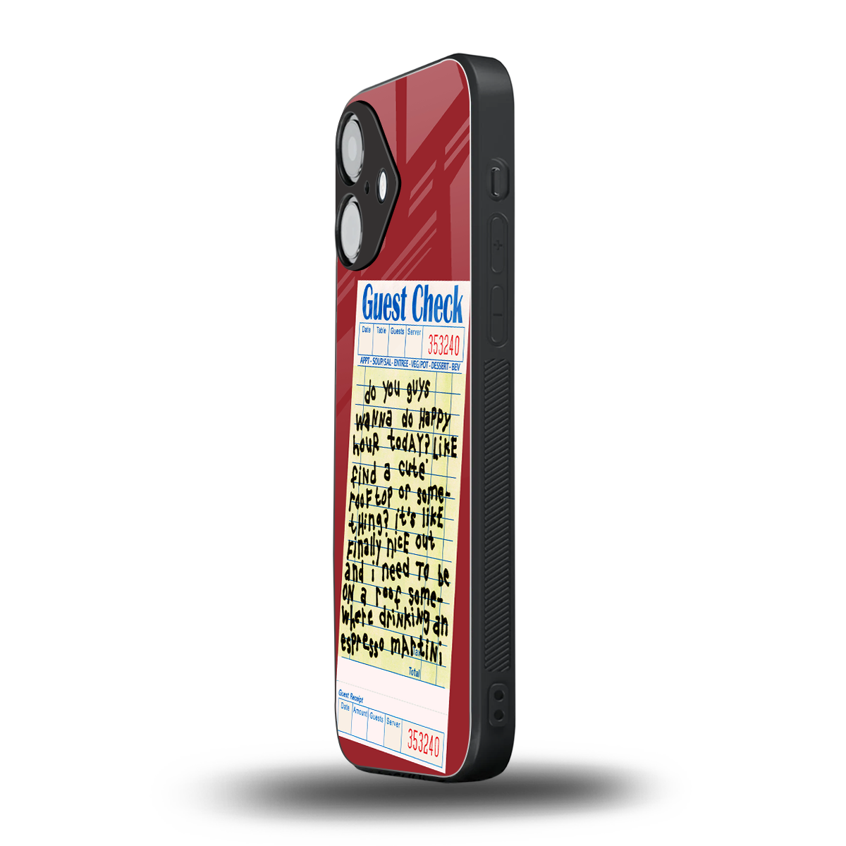 happy hour back phone cover | glass case for iphone 16