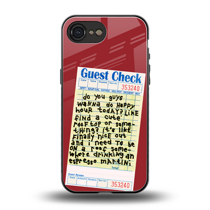 happy hour back phone cover | glass case for iphone 16e