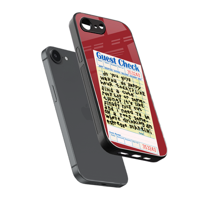 happy hour back phone cover | glass case for iphone 16e