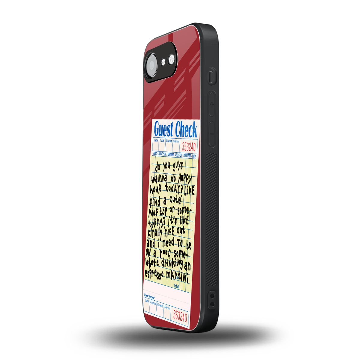 happy hour back phone cover | glass case for iphone 16e
