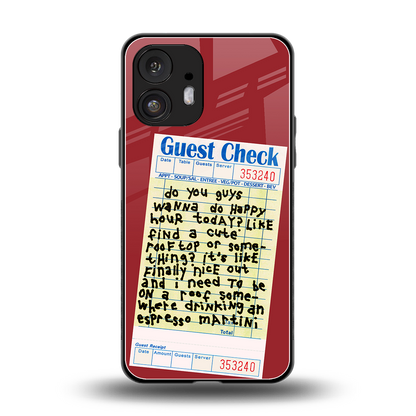 happy hour back phone cover | glass case for nothing phone 2