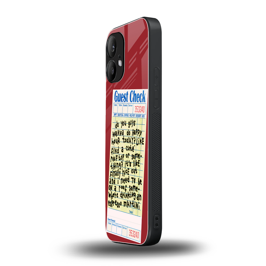 happy hour back phone cover | glass case for nothing phone 2