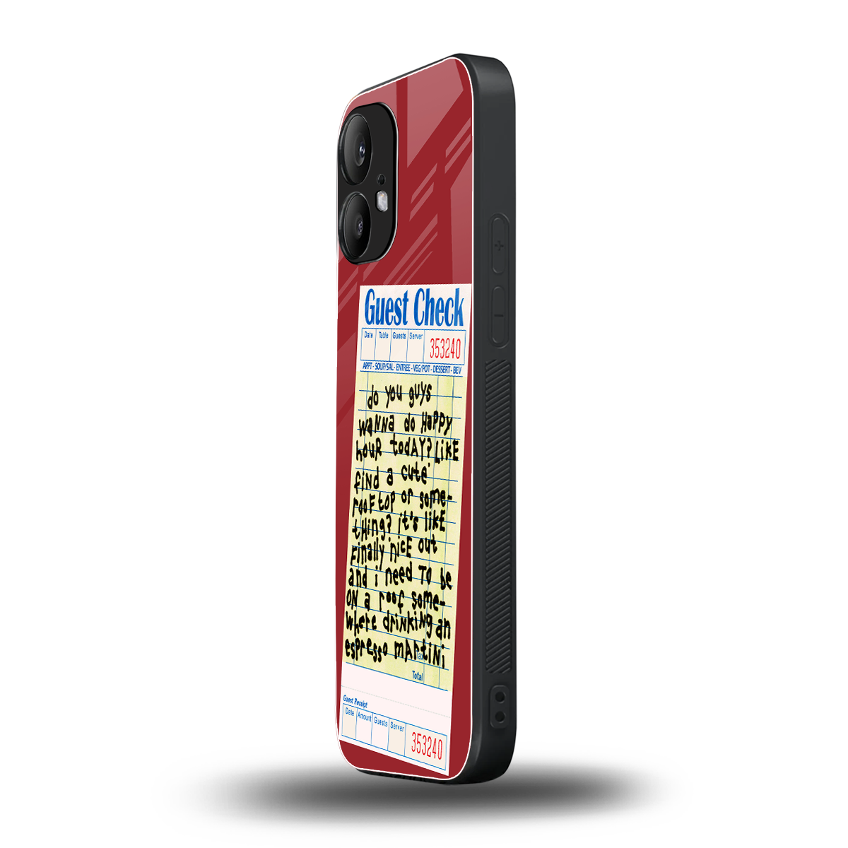 happy hour back phone cover | glass case for nothing phone 2