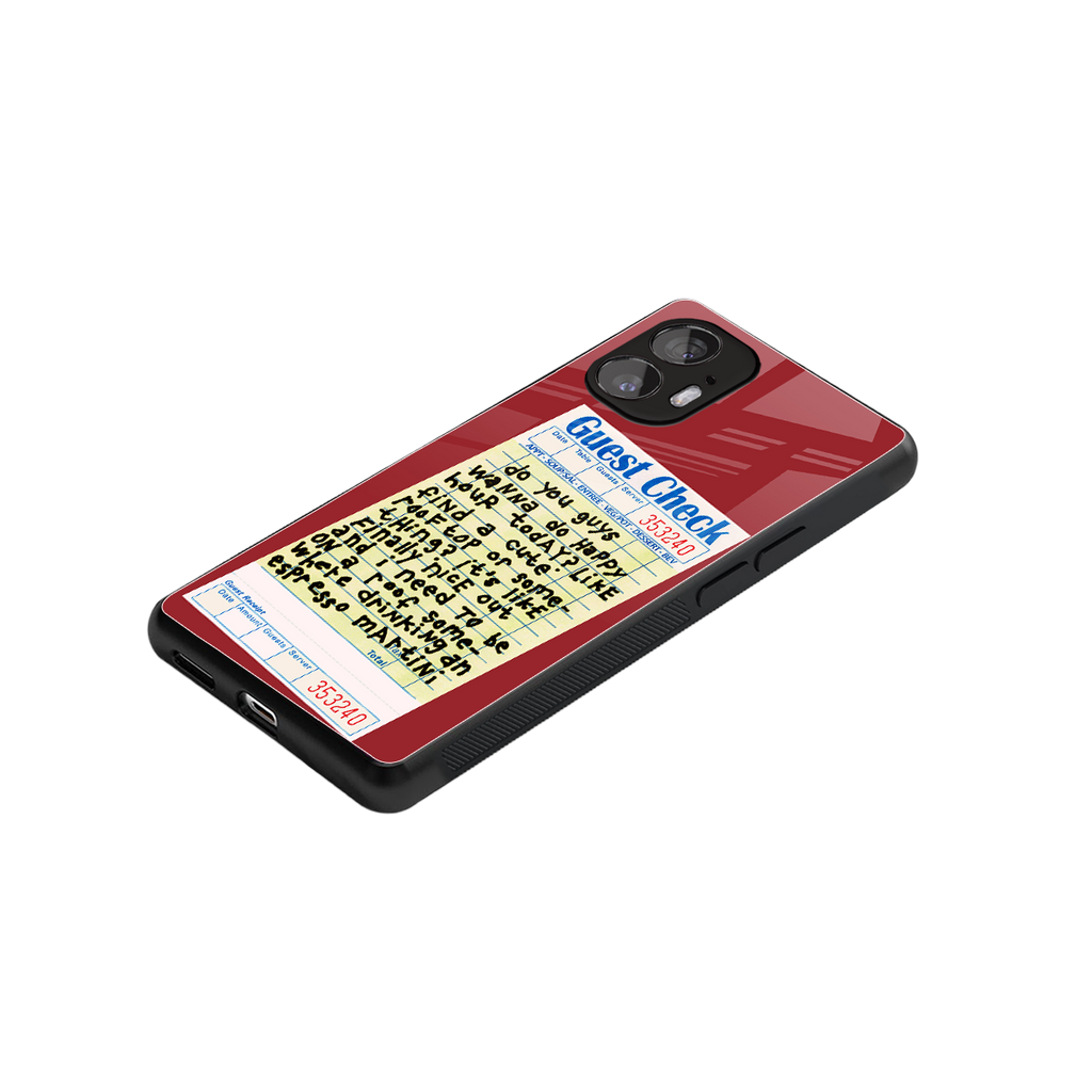 happy hour back phone cover | glass case for nothing phone 2