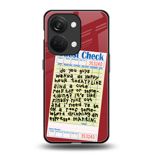 happy hour back phone cover | glass case for oneplus nord 3